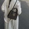 Trend texture simple fashion letter handbag new shoulder crossbody casual small square bag