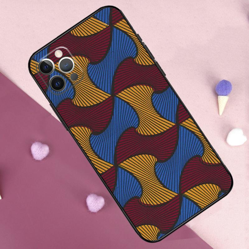 African Fabric Print Phone Case For iPhone 17 Pro Max 17 Air 11 14 15 16 Pro Max Plus 12 13 Mini 16e Back Cover