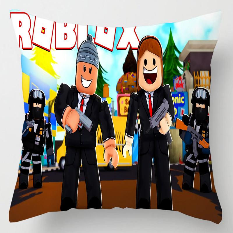 Game Roblox Cushion Pillow Hugging Pillow Case Roblox Anime Game Character Cartoon Printing Waist Pillow Cover Birthday Gifts