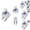 DJ Marshmallow Cosplay Kostüm für Kinder Weiches und bequemes Hoodie-Hosen-Masken-Set