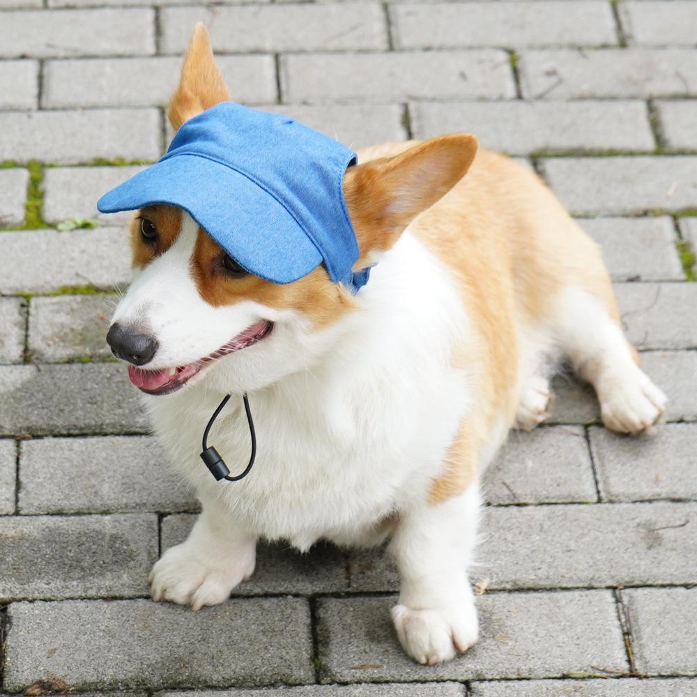 Premium Canvas Dog Baseball Cap Adjustable Pet Hat With Ear Holes Novelty Visor for Outdoor Sports Summer Winter Support Custom