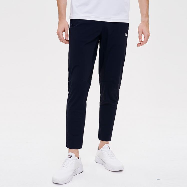 FILA Athletics Letter Print Sports Straight Leg Knitted Pants Men bottoms Dark-Blue A11M131601F-NV