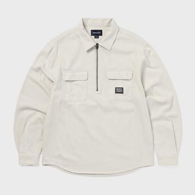 ThIs Is Never That Half Zip Shirt Ivory