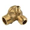 Air Compressor Check Valve Connector with 3 Male Brass Threads for Tube Connection Piston Pump and Air Pressure Tank