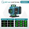 Yofidra 4D Professional Laser Level 16 Lines Horizontal And Vertical With APP Remote Control 360°Self-leveling Laser Levels