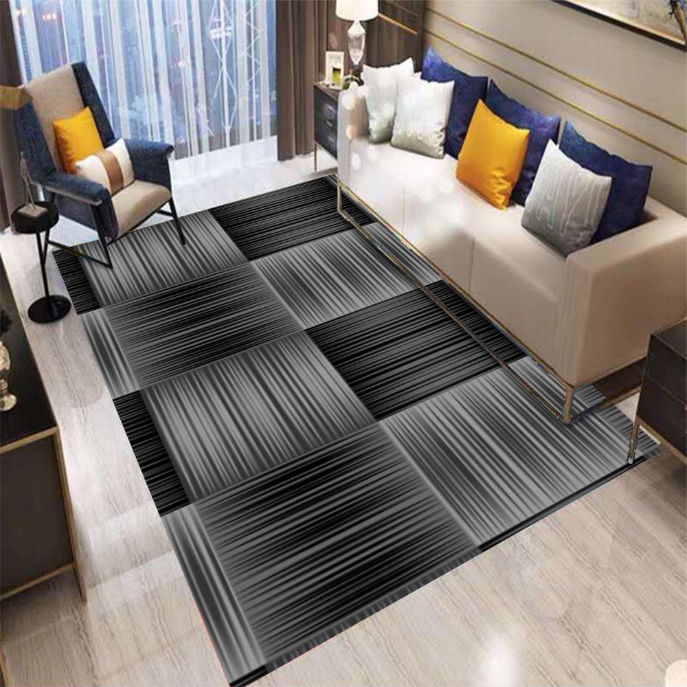Retro Color Plaid Cowboy Carpet Living Room Bedroom Balcony Sofa Table Entrance Rug Non-slip Machine Washable Home Mat Decor