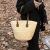 Summer Large Capacity Straw Bag For Women Knitted Straw Bag Bohemia Top-handle Bag Travel Totes