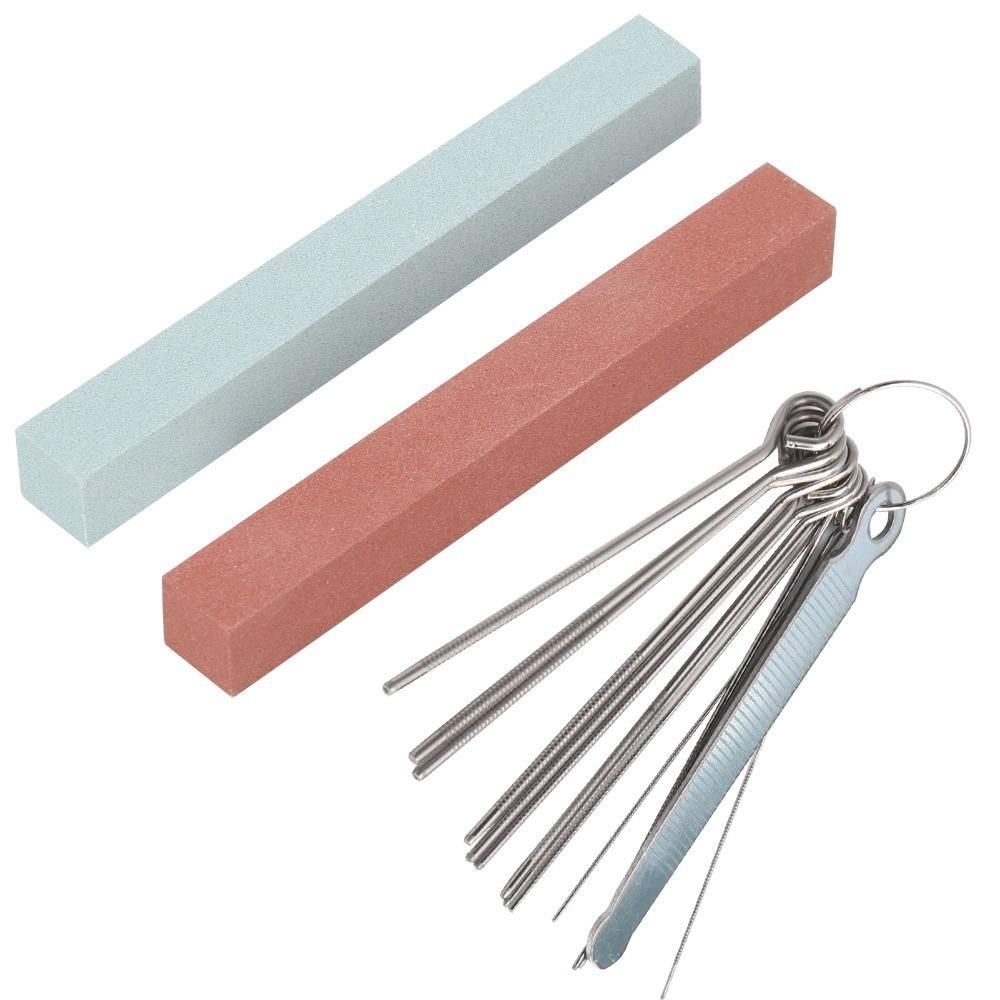 Stainless Steel+Sharpening Stone Guitar Maintenance Kit Multi-color Fret Polishing Tool  For Guitar