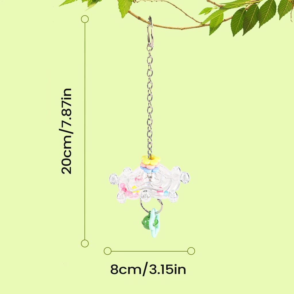 Bird Toys Fun Bite-Resistant Pet Chewing Supplies Colorful Parakeet Toys Wheel For Macaws Lovebird Conures Cockatiels Finches