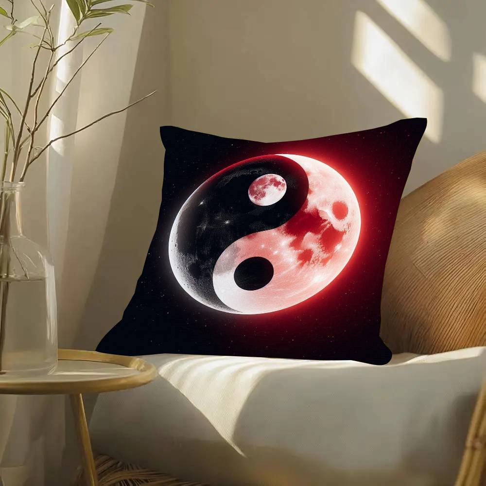 Tai Chi Symbol Pillow Case Fashion Square Pillowcase Bedroom Sofa Room Ins Decoration Leisure