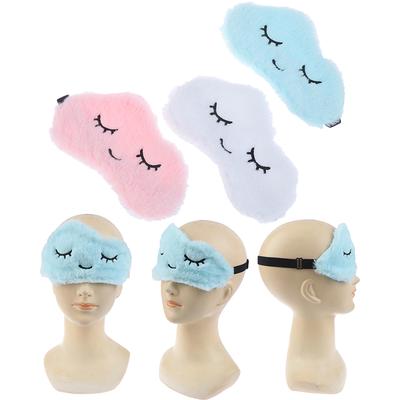 Máscara de Olhos Vendada Máscara de Olhos de Desenho Animado Cílios Sombra de Sono Auxílio para Dormir Tapa-olho