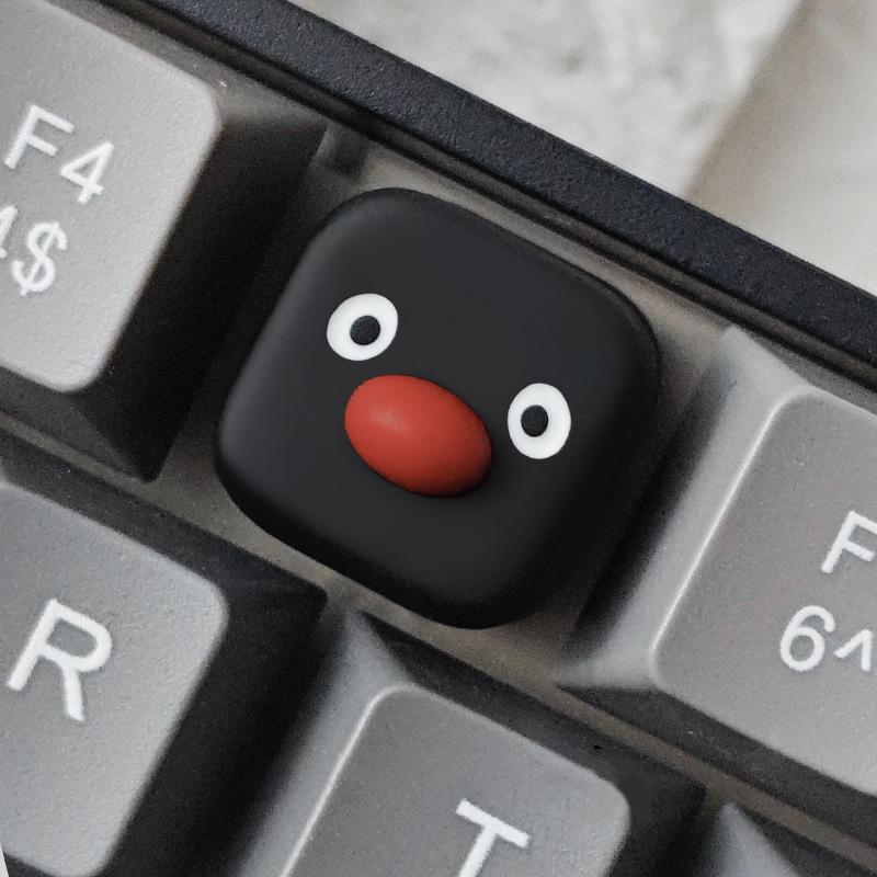 Kawaii Penguin Personality Keycap Single Cute Resin Creative Mechanical Keyboard Cap Replacement Attachment Gifts