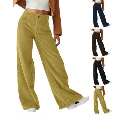 Damenmode Lockere und baumelnde Hose mit hoher Taille und schmaler, gerader Hose