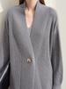 Women Cardigan Autumn New Casual V-neck Button Solid Coat with Belt Fashion Loose Long Sleeve Female Top Winter