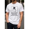 Plus Size - Men's T-Shirt S-5XL Featuring a Funny Frog in a Top Hat With Humorous Text - a Casual Short-Sleeve Round-Neck Top With a Relaxed Fit,