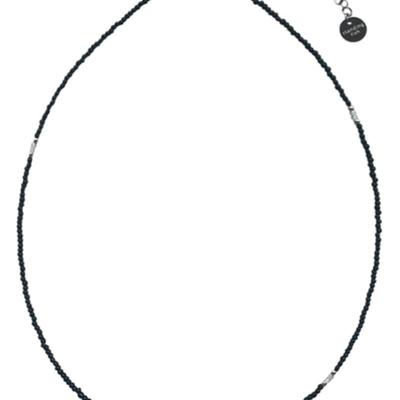 Standingfish Silver Point Necklace(black)