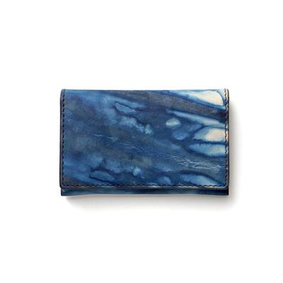 Studio Business Card Holder Pom Light Indigo [Leather Third] (Marble)