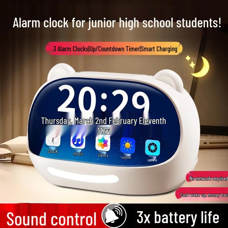 Smart Cartoon Alarm Clock and Study Timer for Students