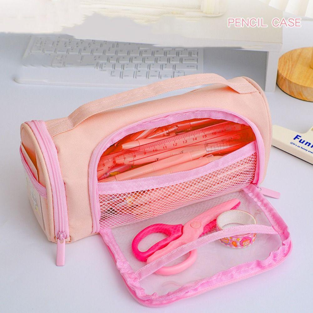 Dirt Resistant Transparent Pencil Case Organizer Zipper Pencil Case Student Learning