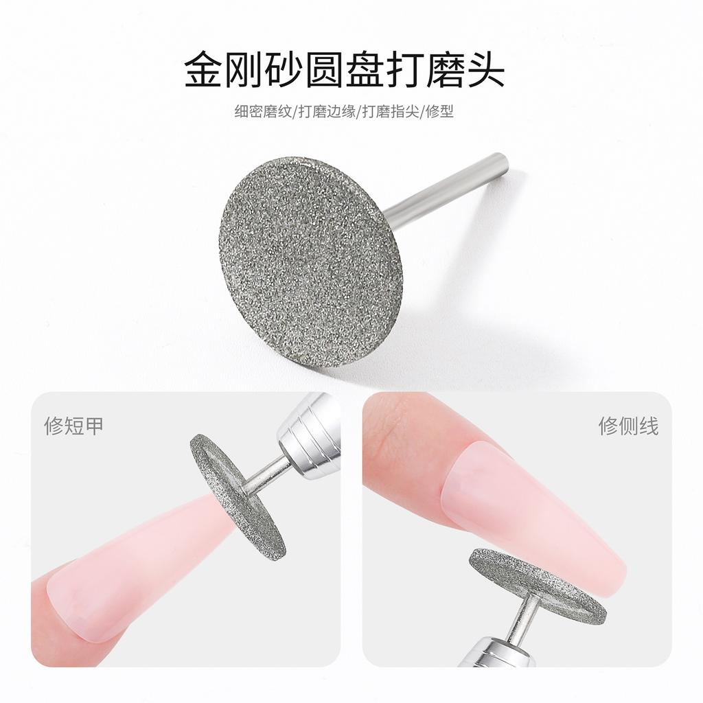 Disc Polishing Head, Shaping Square Trapezoid Nail Front Processing Abrasive Disc Nail Pin Grinding Head Manicure Tool