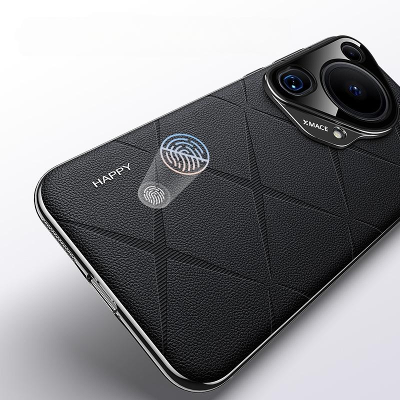 Hülle für Huawei Pura 70 Ultra Luxus Plating Leder Rückseite für Huawei Pura70 70 Pro Plus Stilvolle Galvanisierung Kameraobjektiv Schutz Hard Bumper