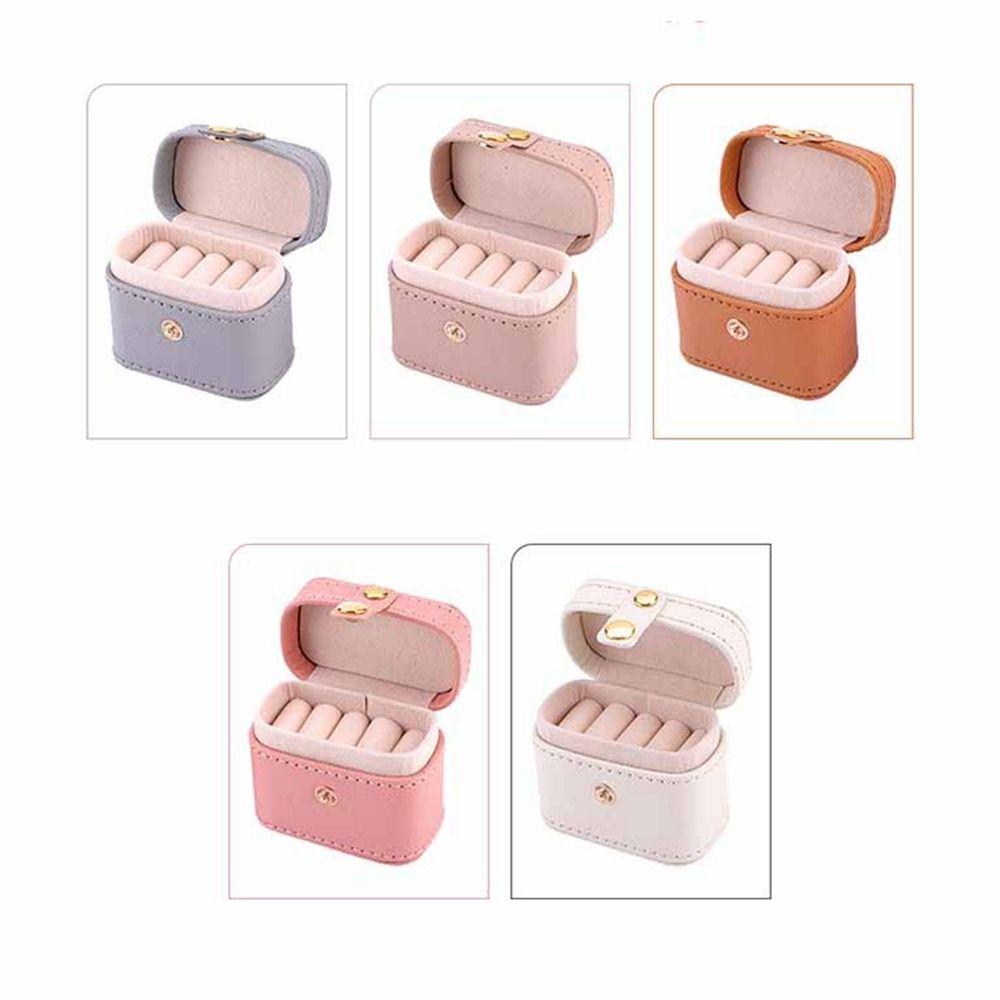 Holder PU Ring Packaging Earrings Jewelry Storage Ring Box Jewelry Display Case Jewelry Organizer