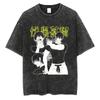 Anime Jujutsu Kaisen Print T Shirt Men Summer Zenin Maki Streetwear Tshirt Oversized Vintage Washed Short Sleeve Casual Tshirt