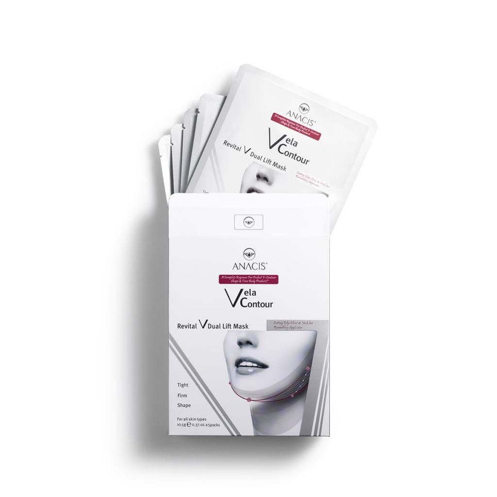 Bella Contour Facelift Halsfalten Straffung V-Line Masken-Packung 2er-Set + 1 Hals-Maske + 1 Hals-Creme 7g