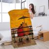 Sam Toft Art Abstract Landscape Beach Towel Colorful Bath Towels for Girl Microfiber Quick Dry Custom Sand Free Beach Yoga Spa
