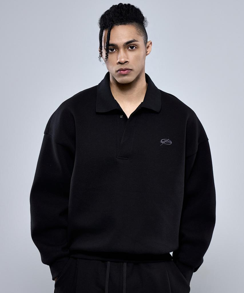 Pijikeolgameoncheu P2587 Collared Oversized Sweatshirt [3 Colors]