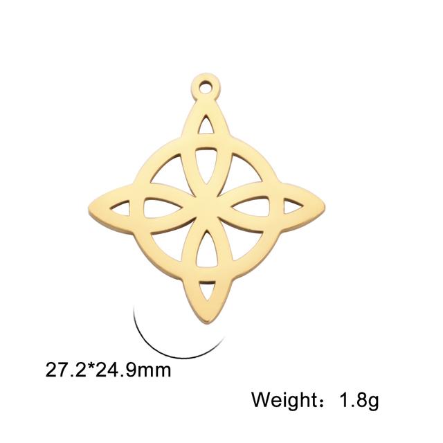 Witch Knot Pendant for Necklace Stainless Steel Celtic Knots Charms for Jewelry Making DIY Accessories Witchcraft Amulet Gifts