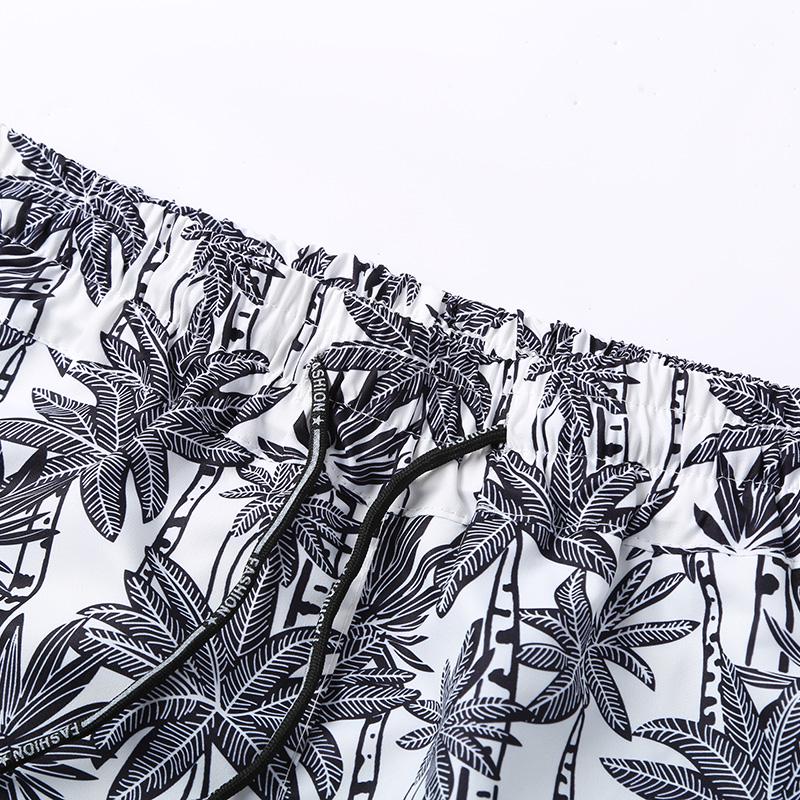 Men's Floral Beach Shirt & Shorts Set - Hainan Island Print, Plus Size, Perfect for Sanya or Hawaii Travel