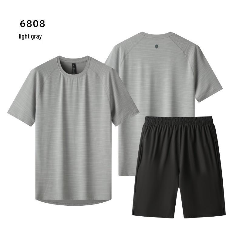 Unisex Quick-Dry Sports Set: Short Sleeve T-Shirt for Running, Basketball, and Casual Wear