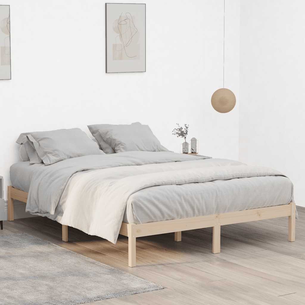 Solid Wood Bed without Mattress 193x203 cm Pine
