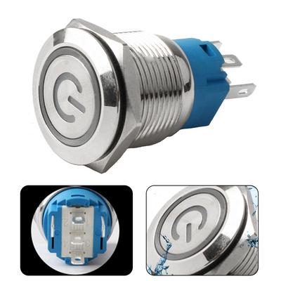 16mm Metal Push Button Switch with Power LED 110-220V Momentary Button Switch