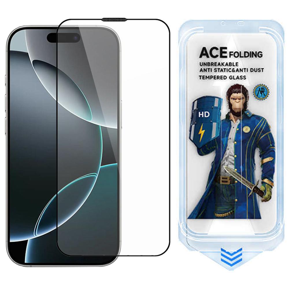 ESHMILY For iPhone 16 Pro Screen Protector 2.5D High Aluminium-Silicon Glass Clear Film with Easy Installation Tool