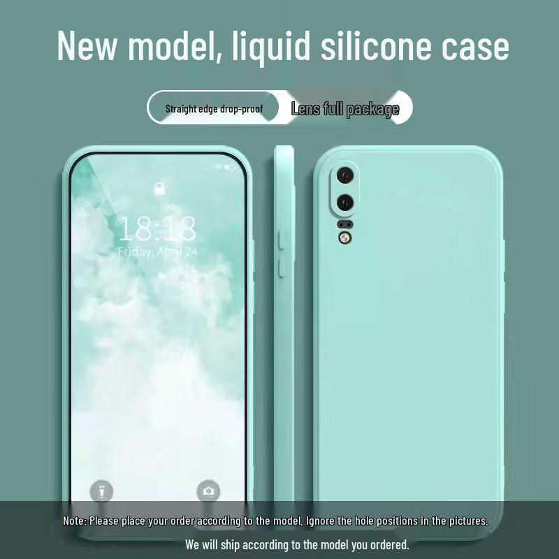 Huawei P20 Liquid Silicone Phone Case - Full Coverage, Drop Protection, Solid Color, Skin-Friendly, High-End Design