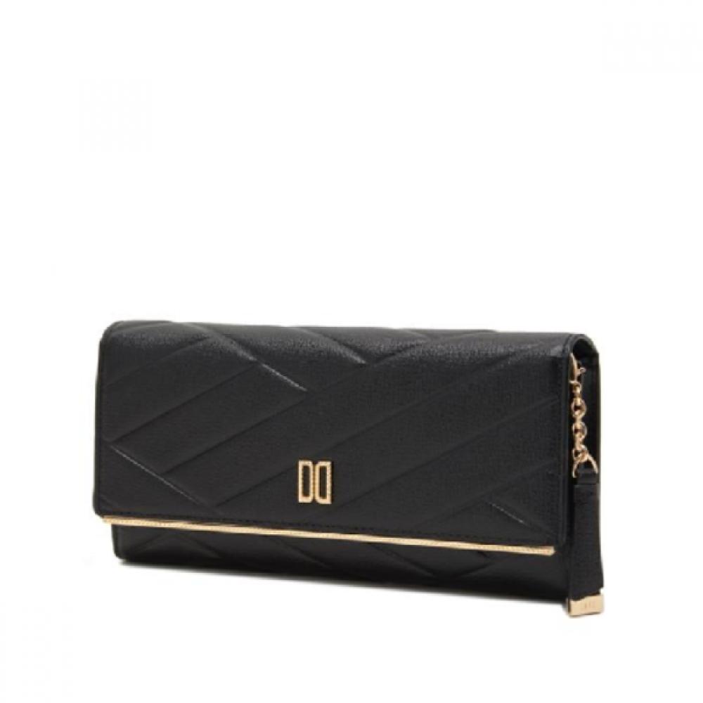 Daks Long Wallet Black Dd Embossed Leather Dcwa0f411bk