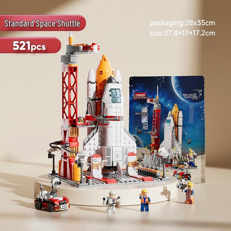 Military Mecha Aircraft Carrier & Space Rocket Building Blocks for Kids - Educational Assembly Toy