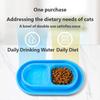 Ants Resistant Double Compartment Cats Feeders Bowl for Pet Food and Water Suitable for Indoor and Outdoor Use