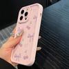 Girly Pink Cherry Bow Pattern Anti-Fall Anti-Slip Phone Case For iPhone 17 16 Pro Max 15 14 13 12 11 XS X XR 7 8 Plus 16e Cover
