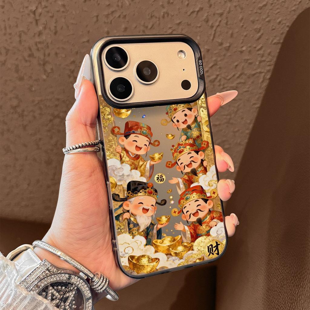 Applicable to iphone11 mobile phone case 1111 New Year's model Apple 11promax cute 11 love watercolor ingot God of Wealth