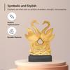 Romantic Swan Couple Sculpture | A Timeless Emblem of Love & Harmony | Adds a Touch of Elegance To Any Space – Pack of 1, Golden