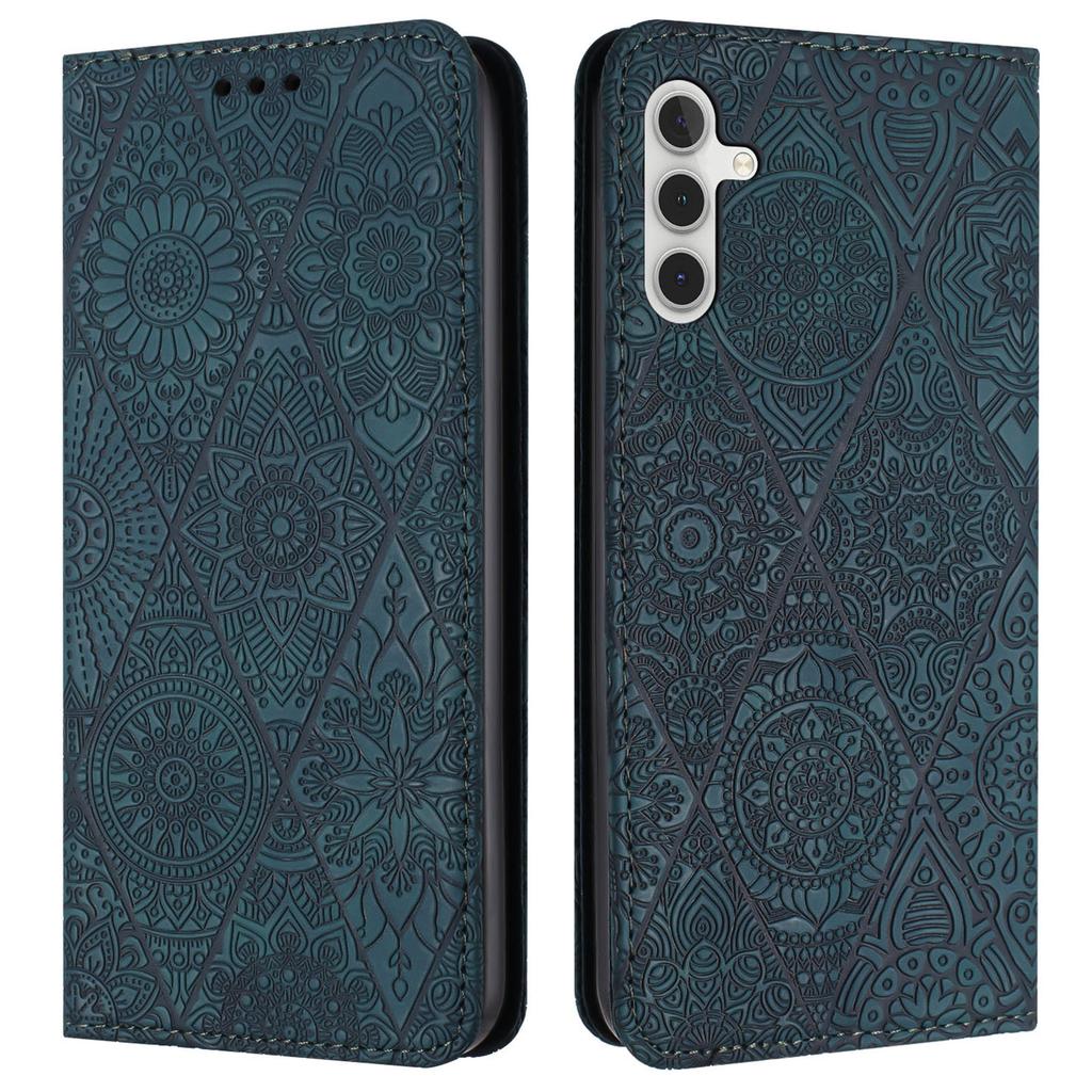 Etui z nadrukiem kwiatowym na portfel z podstawką do Samsung Galaxy A17 5G Skórzane etui na telefon