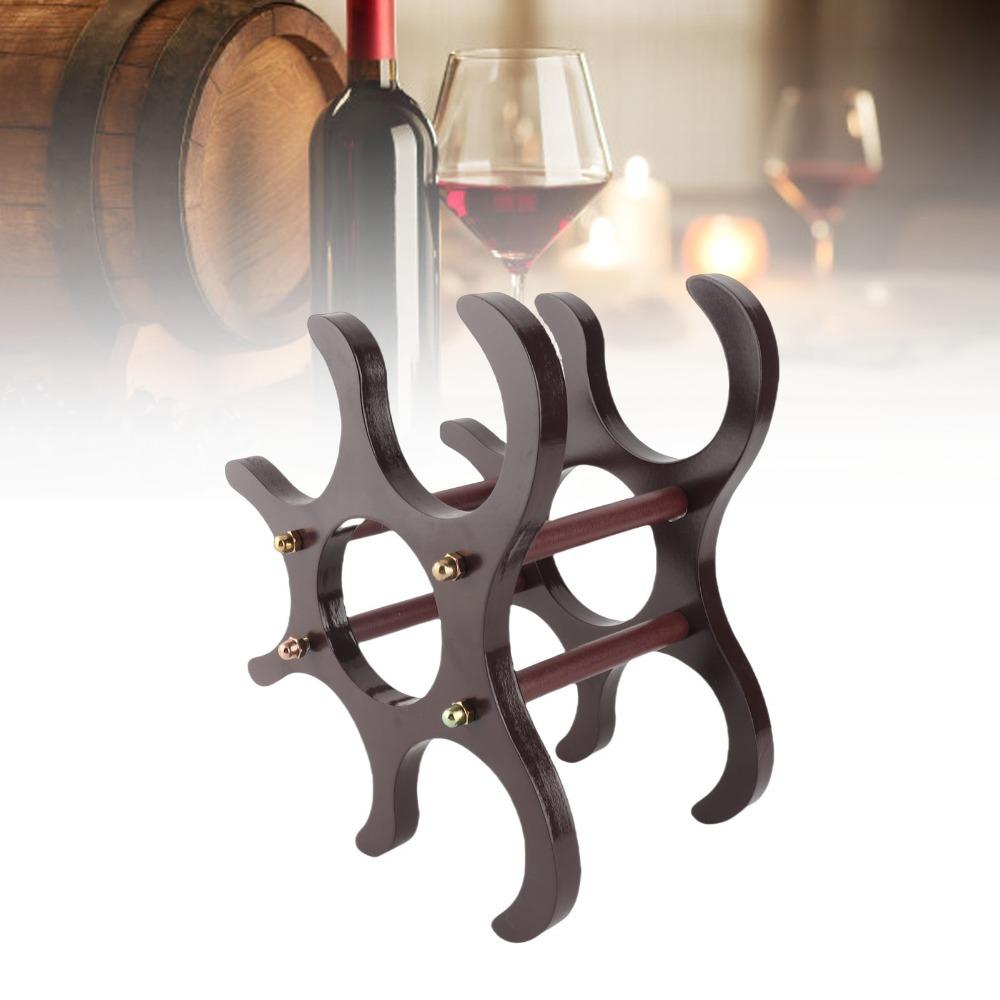 Wooden Wine Storage Rack Freestanding Design Countertop Wine Rack Bottle Wine Rack Pantry Storage