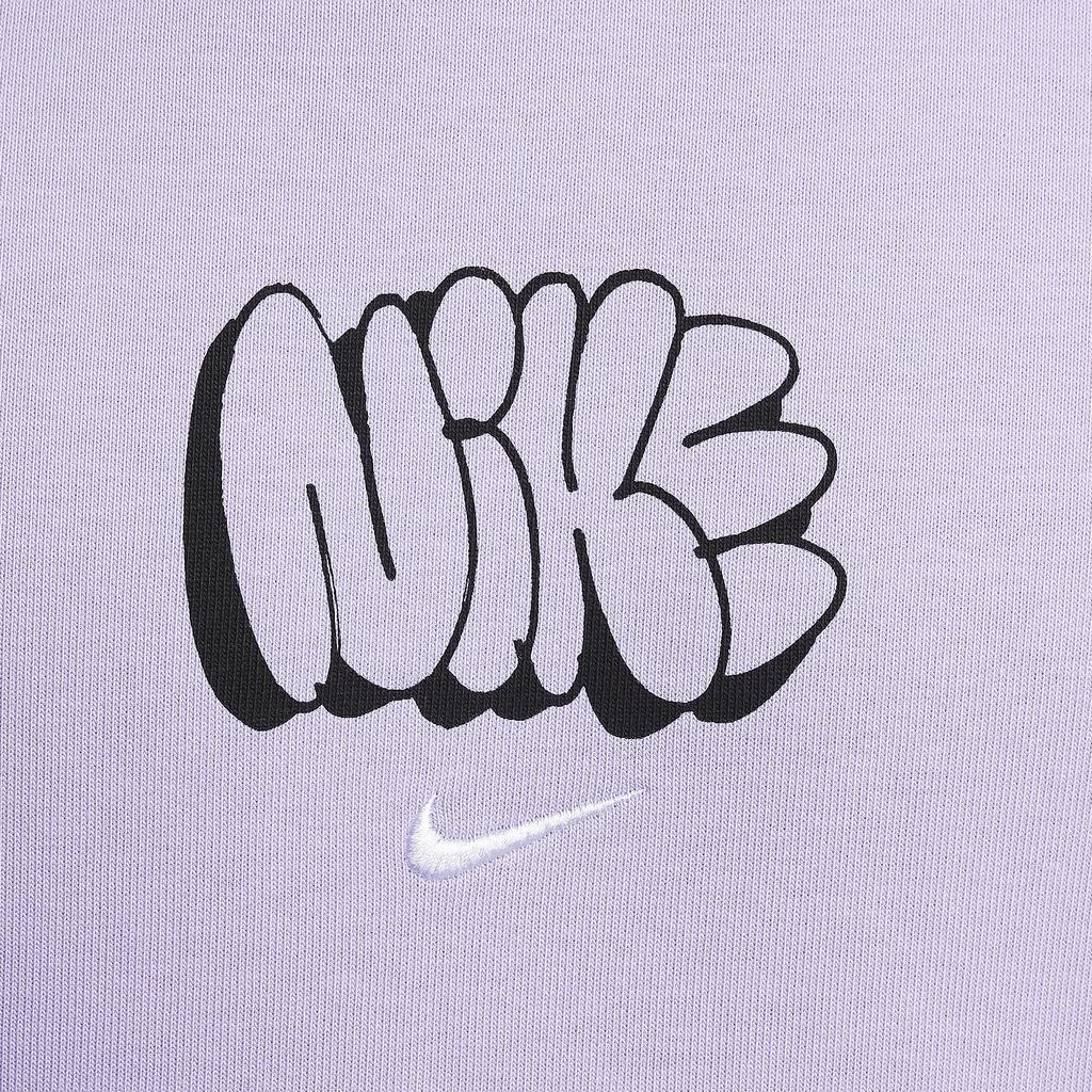 Nike Sweat à capuche Solo Swoosh Confortable Doux Ample Homme hoodies Violet clair Blanc HQ4181-515