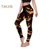 Halloween Pumpkin Leggings Mid-rise Elastic Waistband Skinny Fit Bottoming Pants Girls Cosplay Outfit Tights