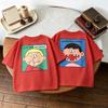 Double Side Print T-shirt For Kids Clothing Summer Simple Fashion Girl Boy Short Sleeve Tops Tees Children's Wear Casual Tshirts