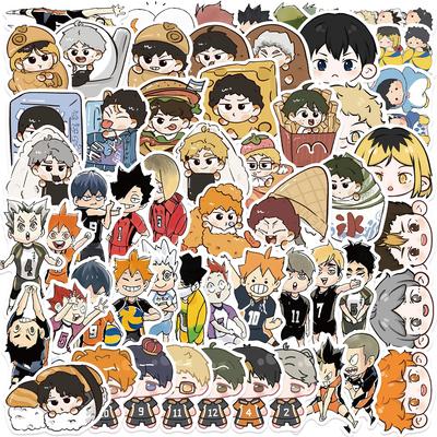 50PCS Japanese Anime Haikyu Cute Graffiti Stickers DIY Phone Guitar Laptop Notebook Suitcase Cup Waterproof Sticker Decals