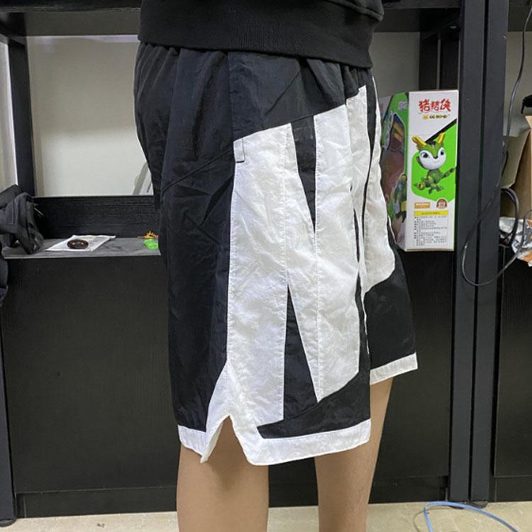 Nike Oversized Logo Drawstring Casual Shorts Men Bottoms Black AT3165-010